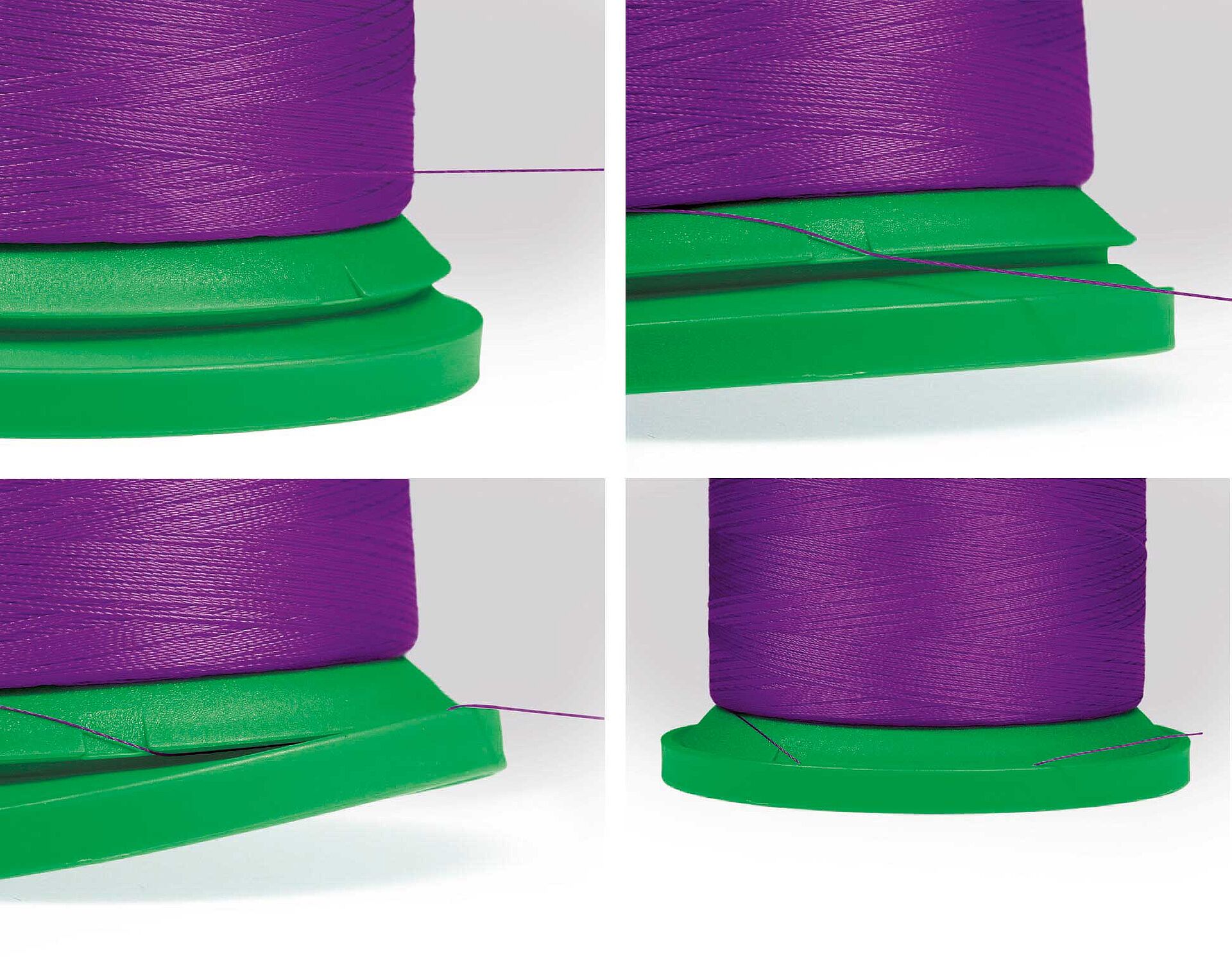 Thread storage on king spool (snap groove)