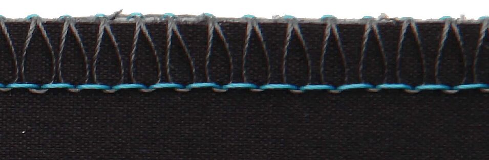 2-thread overlock stitch interlooped on edge (stitch type 503)