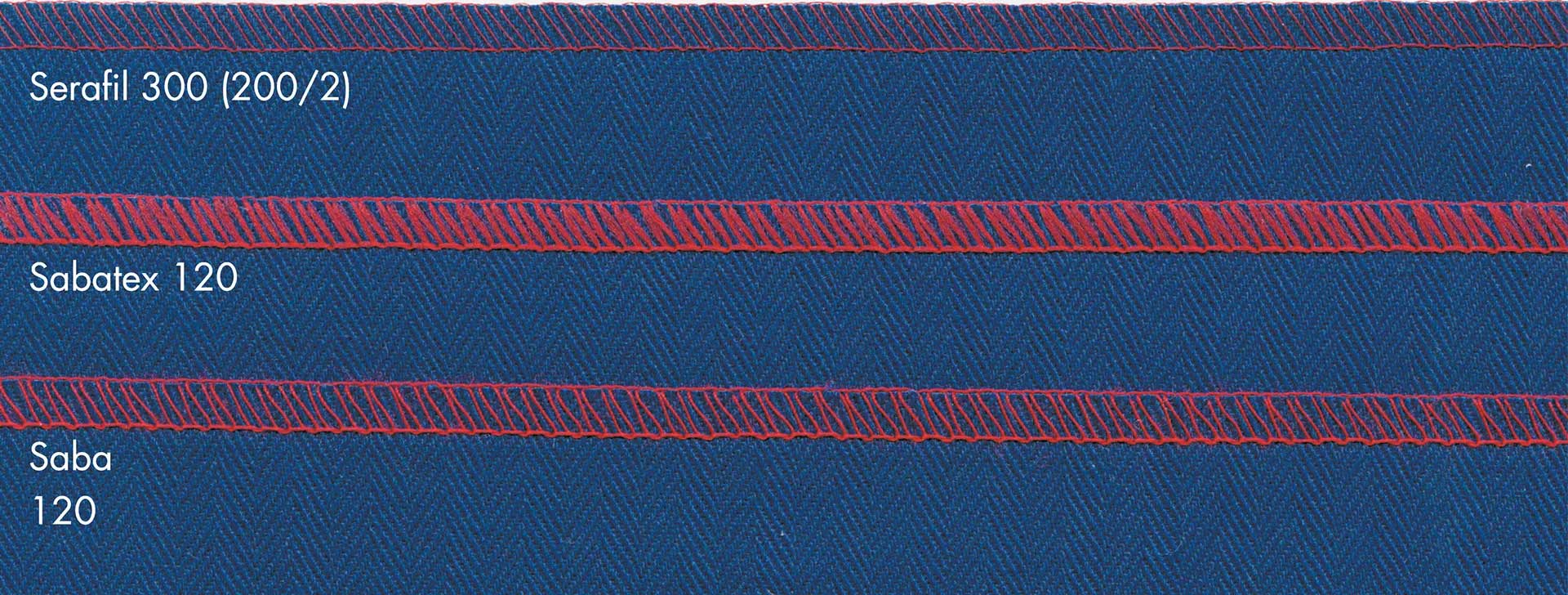 Different appearances of different sewing thread concepts